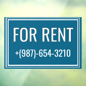 Te Huur Verwijderbare Raam Sticker (Vel 3)