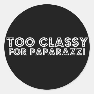 Te klassiek voor paparazzi ronde sticker