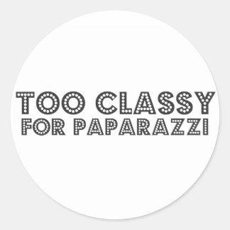 Te klassiek voor paparazzi ronde sticker