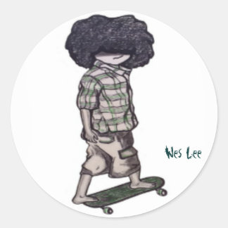 Te koel naar skateboard ronde sticker