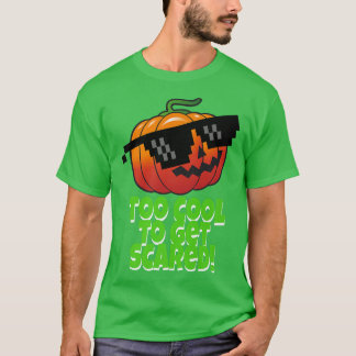 Te koel om de rode pompoen JackOLantern Sungl te p T-shirt