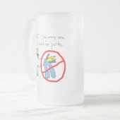 Te koel voor peuters matglas bierpul (Voorkant links)