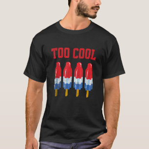 Te koele zomerbom raket Pop rood wit en blauw T-shirt