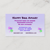 Te koop aangeboden bijen visitekaartje (Achterkant)