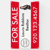 Te Koop Aangepaste Onroerend goed Logo Marketing Spandoek (Verticaal)