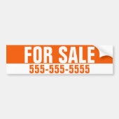 Te Koop Aangepaste Telefoon Gegolfd Bumpersticker (Voorkant)