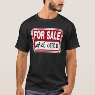 Te koop teken Maak aanbieding beschikbaar Graphic T-shirt