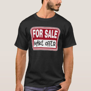 Te koop teken Maak aanbieding beschikbaar Graphic T-shirt