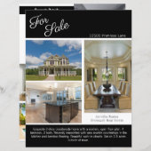 Te koop Vastgoedaanbieding 2-zijdig papieren blad (Voorkant / Achterkant)