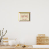 Te kort - Jane Austen citaat - kunstdruk Poster (Keuken)