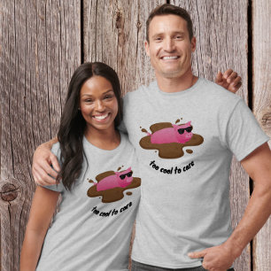 Te Koud om je Zorgen te Maken Funny Varken in Modd T-shirt