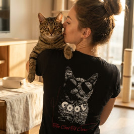 Te Koud Om Je Zorgen Te Maken Kat Typografie T-shirt