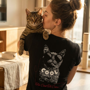 Te Koud Om Je Zorgen Te Maken Kat Typografie T-shirt