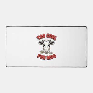 Te Koud Voor Moo Grappige Koe Vintage Shirt Ontwer Bureaumat