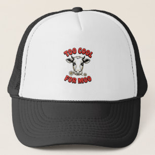 Te Koud Voor Moo Grappige Koe Vintage T-shirt Ontw Trucker Pet