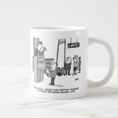 Te laat bibliotheekboek. Prioriteit voor vertraagd Extra Grote Beker (Rechts)