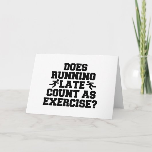 Te laat lopen feestdagen kaart (Voorkant)