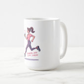 Te laat lopen = mijn cardio koffiemok (Voorkant rechts)