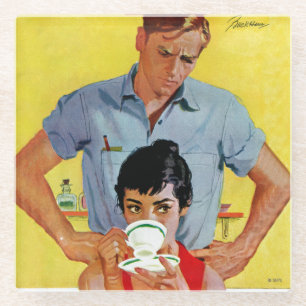 Te laat om in te halen glazen onderzetter