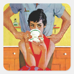 Te laat om in te halen vierkante sticker