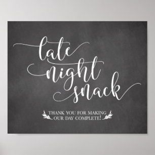 Te late nachtsnacks voor voordeur poster