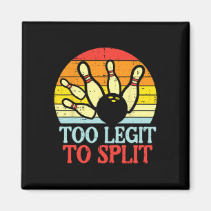 Te legitiem om te splitsen Bowling Team Retro Bowl Magneet