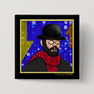 Te los (Pin) Vierkante Button 5,1 Cm