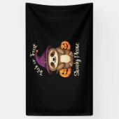 Te lui om eng te zijn Schattigee Halloween Sloth C Spandoek (Verticaal)