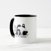 Te lui om te functioneren - Lazy Panda Mok (Voorkant links)