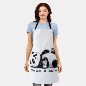 Te lui om te functioneren - Lazy Panda Schort (Gedragen)