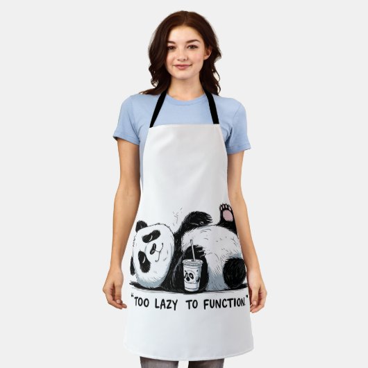 Te lui om te functioneren - Lazy Panda Schort (Gedragen)