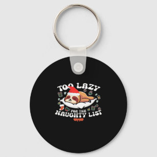 Te lui voor de stoute lijst, grappig kerstshirt sleutelhanger