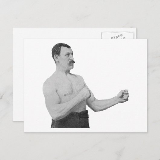 Te Manly Man Meme Briefkaart (Voorkant / Achterkant)