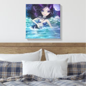 Te midden van het Zachte Zee Zeemeermin Art Print  (Insitu (Slaapkamer))