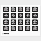 Te moe om grappig te functioneren Uitgeputte burno Vierkante Sticker (Vel)