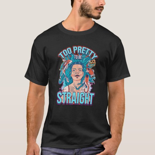 Te om direct lesbiennenliefdesmeisje Lgbt te zijn T-shirt (Voorkant)