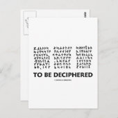 Te ontcijferen (Jules Verne Runic Cryptogram) Briefkaart (Voorkant / Achterkant)