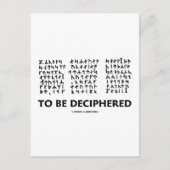 Te ontcijferen (Jules Verne Runic Cryptogram) Briefkaart (Voorkant)