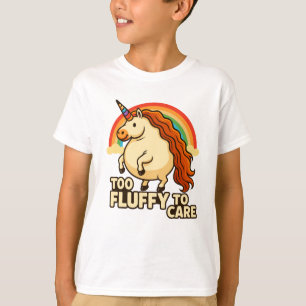 Te pluizig om voor foodie Unicorn te zorgen T-shirt