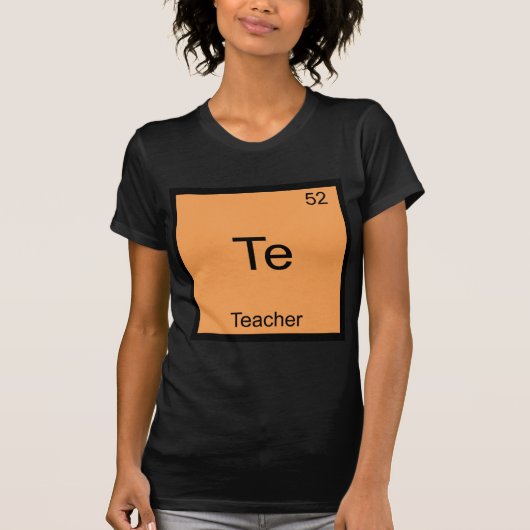 Te - Professeur T-shirt drôle de symbole d'élément (Devant)