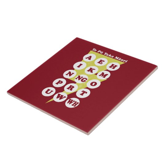 Te Pu Taka Maori Maori Alphabet Tegeltje (Zijkant)