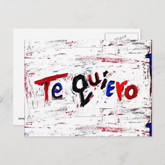 te quiero briefkaarten (Voorkant / Achterkant)