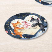 Te quiero ronde kartonnen onderzetter (Gebogen)