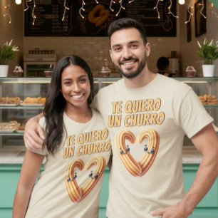 Te quiero un churro spaanse schattige foodie churr t-shirt