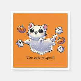 Te schattig om een spookkat te spookten servet