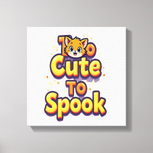 Te Schattig Om Kat Te Laten Schrikken Canvas Afdruk