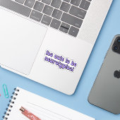 Te schattig om neurotypische Paarse Typografie te  Sticker (Laptop met iPhone)