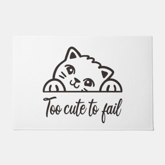 Te schattig om te falen deurmat (Voorkant)