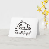 Te schattig om te falen kaart (Gele Bloem)