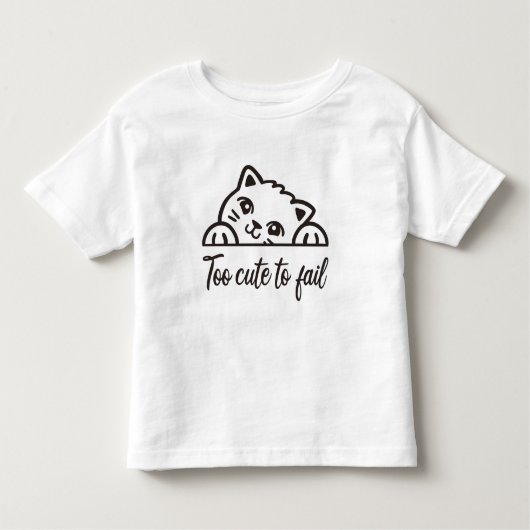 Te schattig om te falen kinder shirts (Voorkant)
